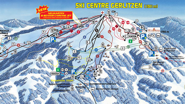 Gerlitzen Piste Map